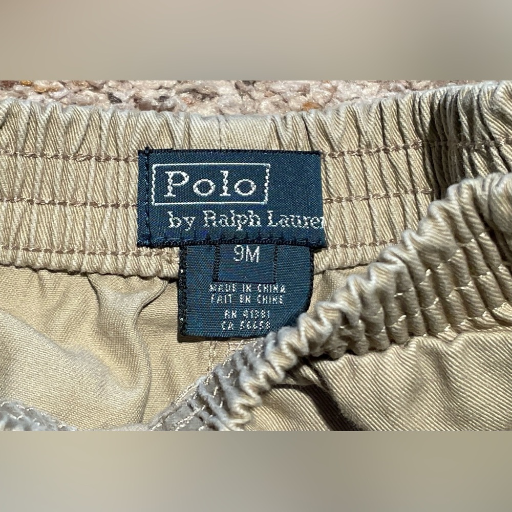 RALPH LAUREN | Baby Boys Classic Twill Pull-on Short | Size 9 Month | Khaki - Picture 5 of 5